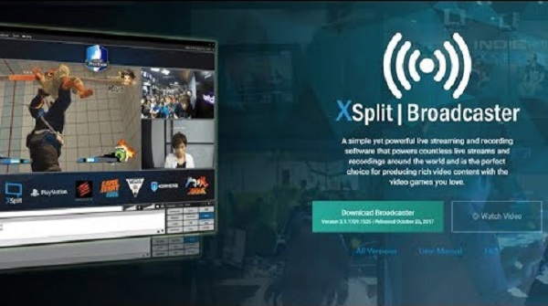 Phần mềm livestream game Xsplit