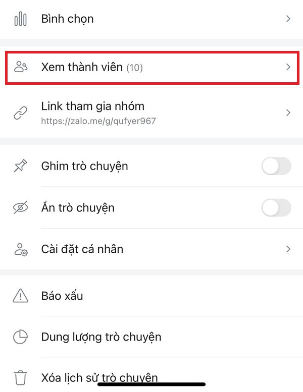 Xem thành viên