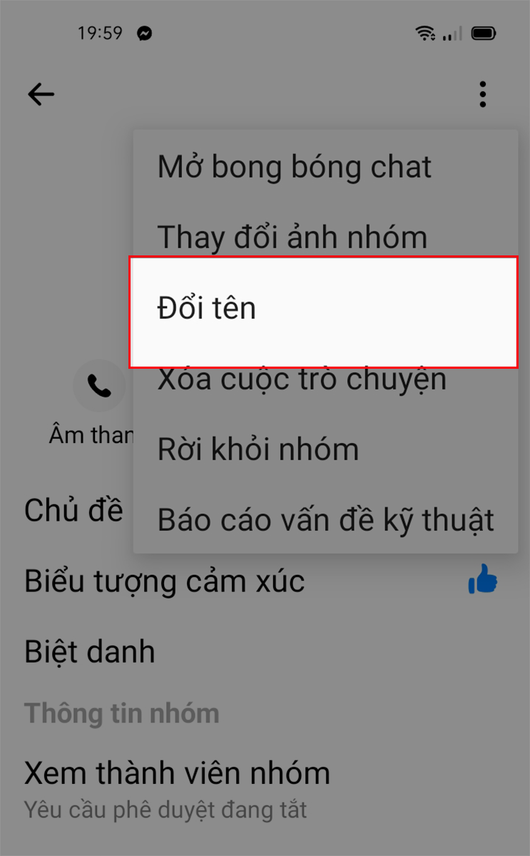 Chọn “Đổi tên”