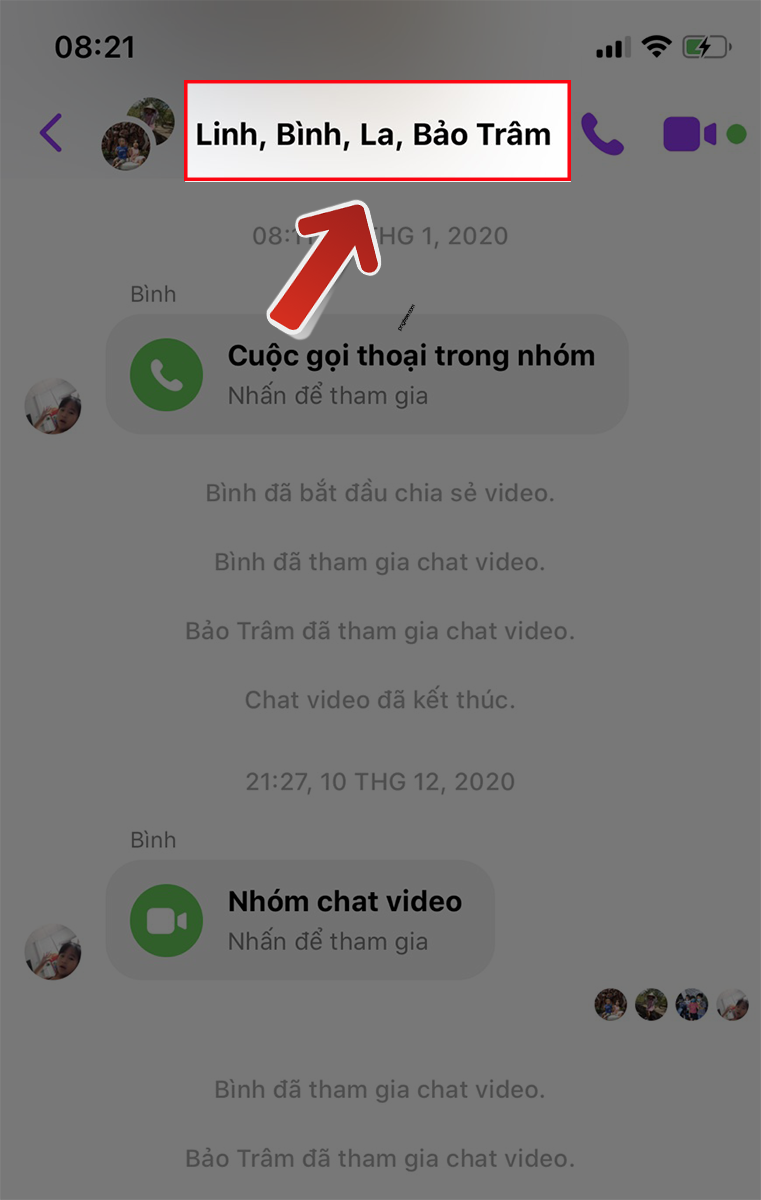 Cách đặt tên nhóm trên messenger trên thiết bị iOS