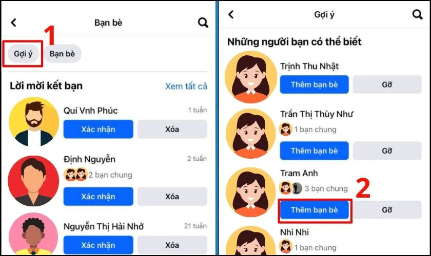 Cách tìm bạn trên Facebook theo gợi ý từ Facebook