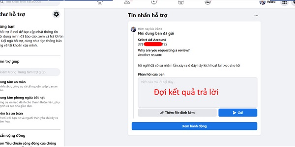 Đợi Facebook thông báo