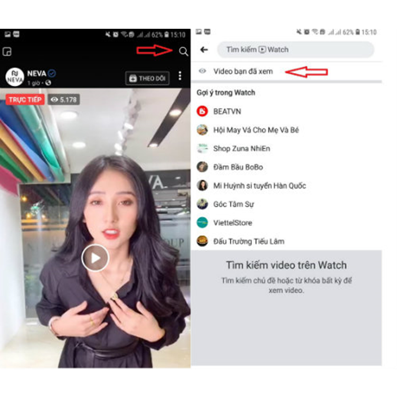 Xem lại video khi đã livestream xong