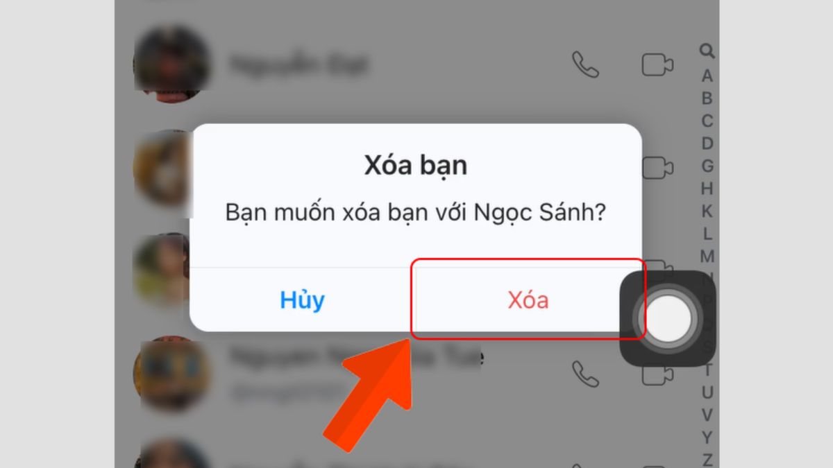 Lọc lại danh sách bạn bè